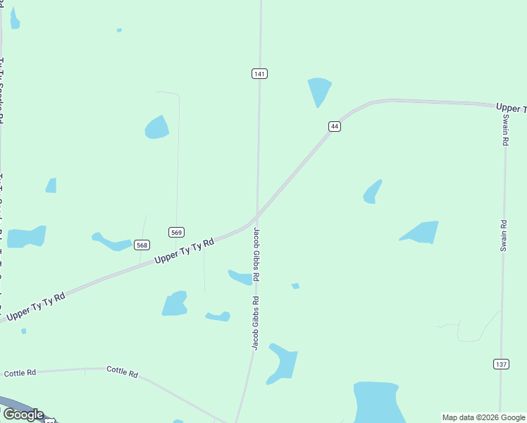 map of restaurants, bars, coffee shops, grocery stores, and more near 614 Upper Ty Ty Road in Tifton