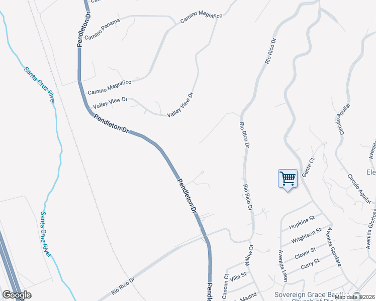 map of restaurants, bars, coffee shops, grocery stores, and more near 1254 Vista Court in Rio Rico