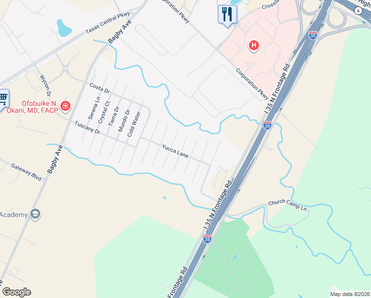 map of restaurants, bars, coffee shops, grocery stores, and more near 6524 Tejas Drive in Woodway