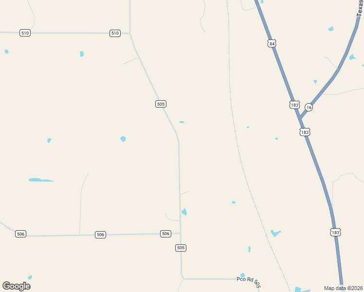 map of restaurants, bars, coffee shops, grocery stores, and more near Co Road 505 in Goldthwaite