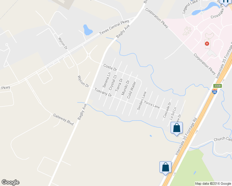 map of restaurants, bars, coffee shops, grocery stores, and more near 6600 Tierra Drive in Waco