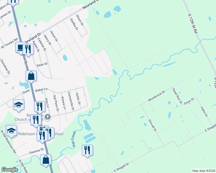 map of restaurants, bars, coffee shops, grocery stores, and more near 1000 Cecilia Court in Waco
