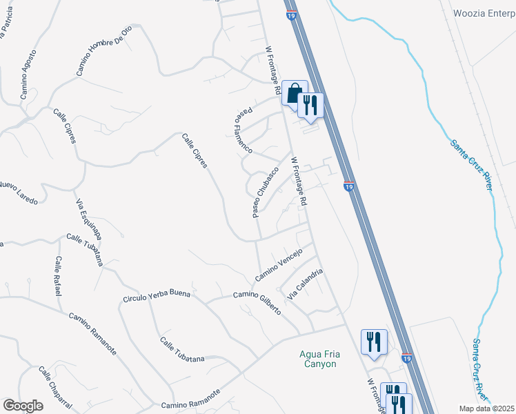map of restaurants, bars, coffee shops, grocery stores, and more near 1244 Tereso Court in Rio Rico