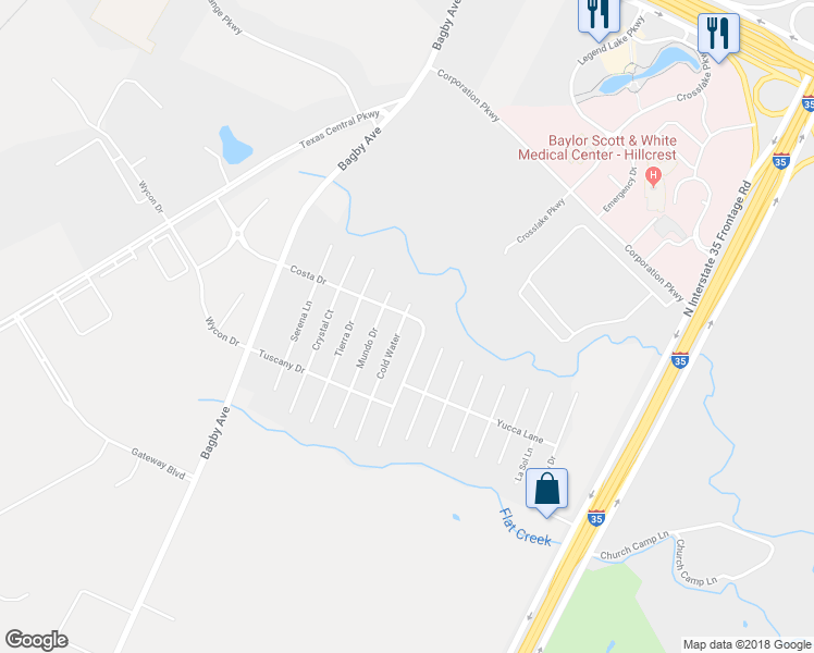 map of restaurants, bars, coffee shops, grocery stores, and more near 6504 Cold Water Drive in Woodway