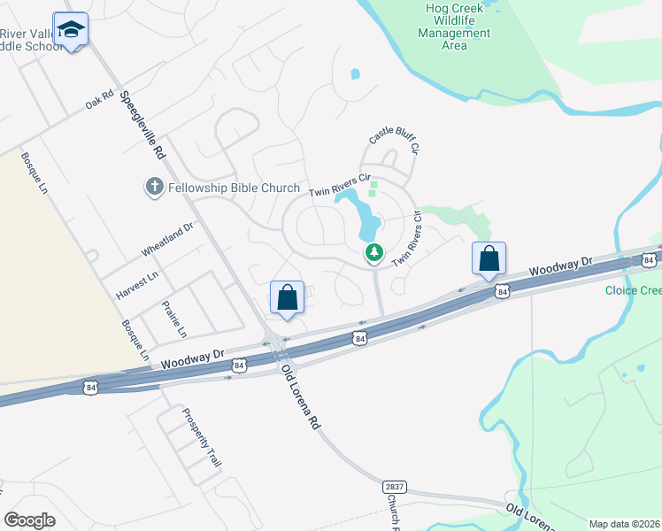 map of restaurants, bars, coffee shops, grocery stores, and more near 1005 Camden Court Circle in Woodway