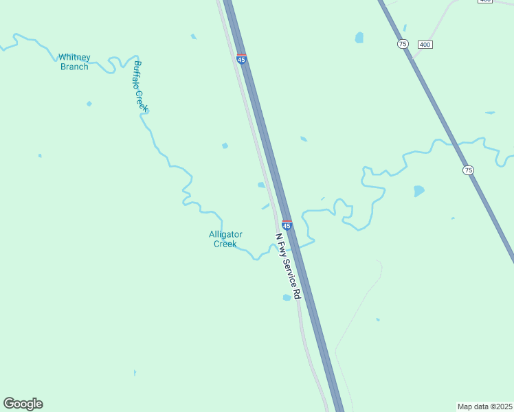 map of restaurants, bars, coffee shops, grocery stores, and more near North Freeway Service Road in Teague