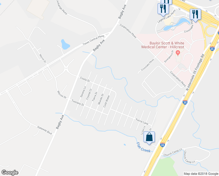 map of restaurants, bars, coffee shops, grocery stores, and more near 6409 Cold Water Drive in Woodway