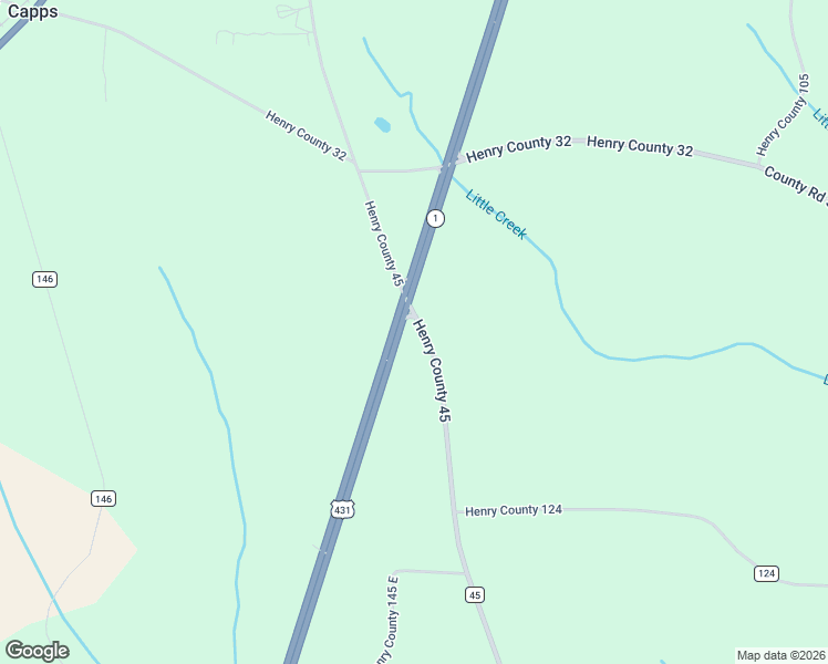 map of restaurants, bars, coffee shops, grocery stores, and more near 148 County Road 45 in Headland