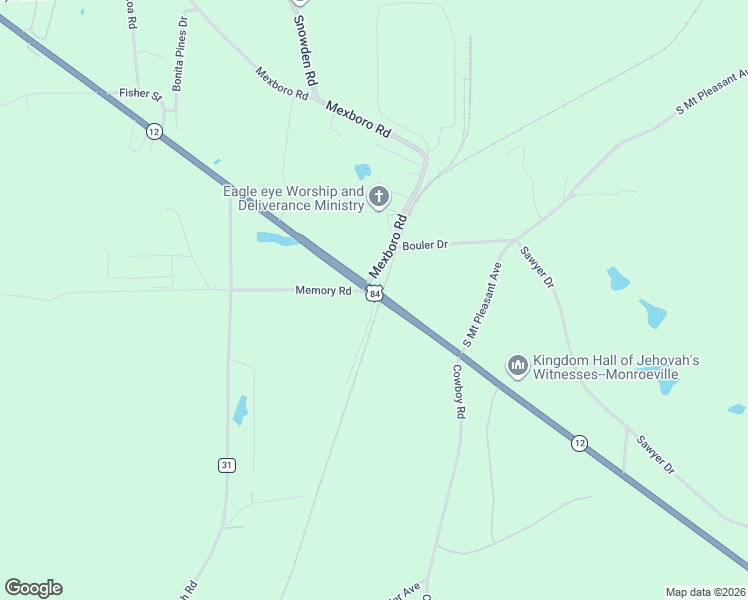 map of restaurants, bars, coffee shops, grocery stores, and more near 192 Erwin Road in Frisco City