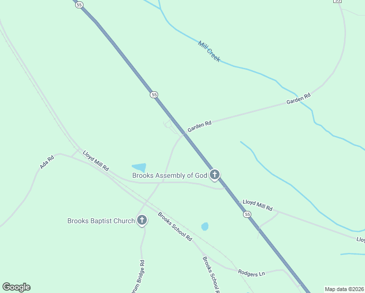 map of restaurants, bars, coffee shops, grocery stores, and more near 43521 Alabama 55 in McKenzie