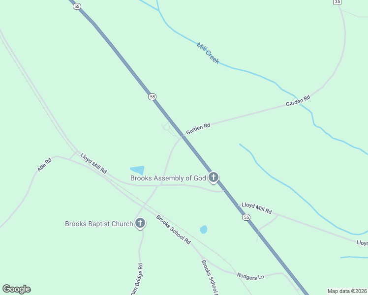 map of restaurants, bars, coffee shops, grocery stores, and more near 43521 Alabama 55 in McKenzie