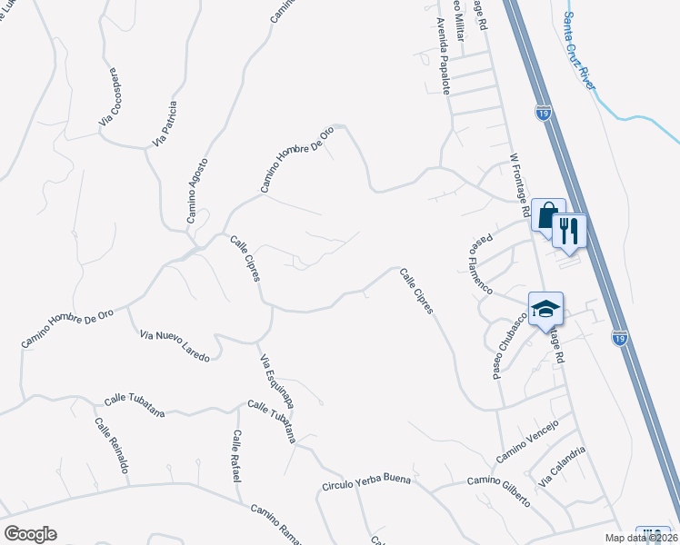 map of restaurants, bars, coffee shops, grocery stores, and more near 484 Calle Cipres in Rio Rico