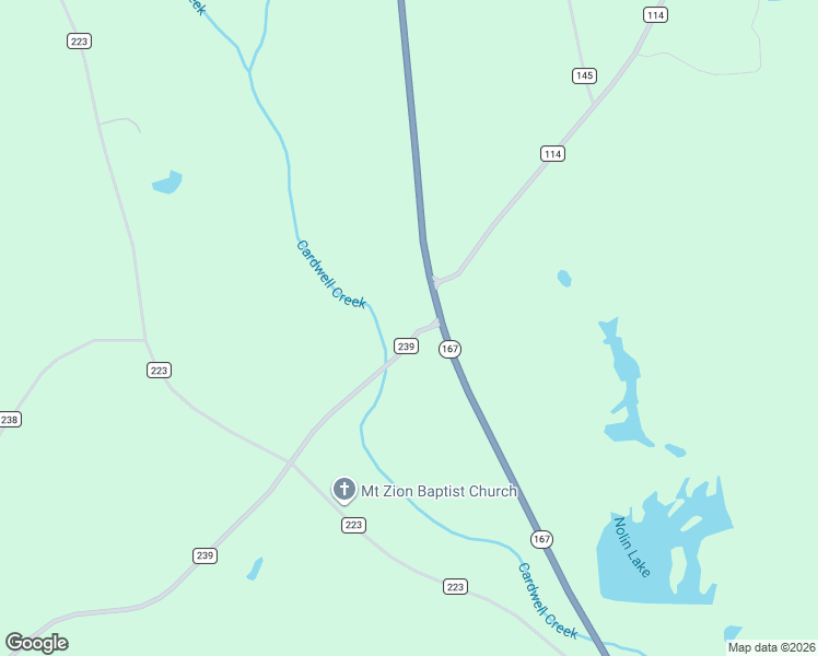 map of restaurants, bars, coffee shops, grocery stores, and more near 9063 County Road 239 in Jack