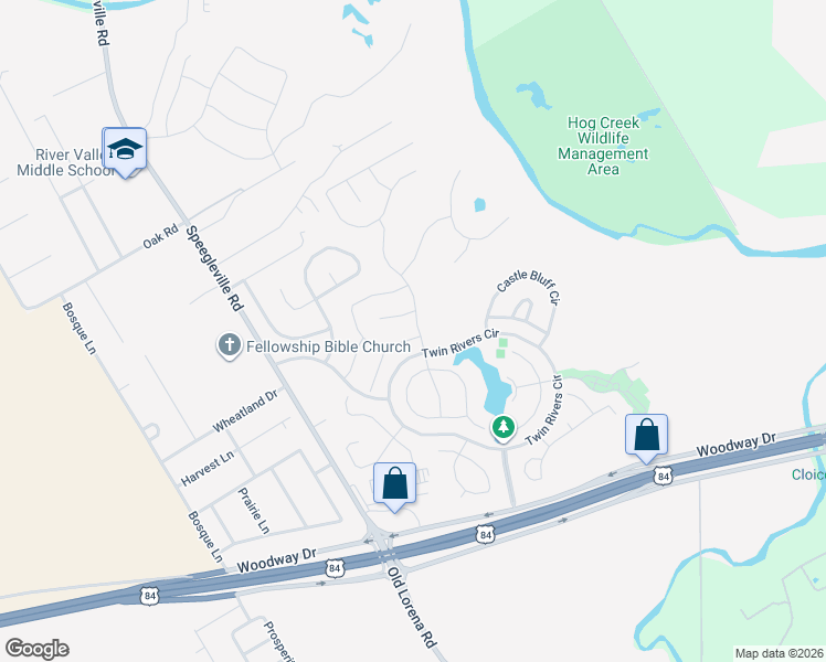 map of restaurants, bars, coffee shops, grocery stores, and more near 1104 Drummond Circle in Waco