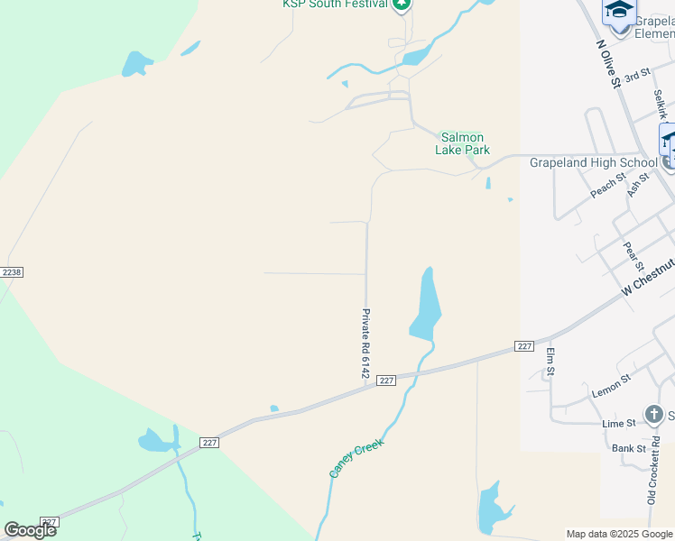 map of restaurants, bars, coffee shops, grocery stores, and more near 485 Private Road 6142 in Houston County