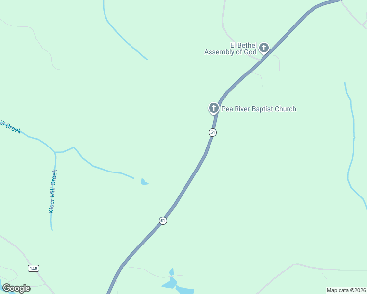 map of restaurants, bars, coffee shops, grocery stores, and more near 10995 Highway 51 in New Brockton