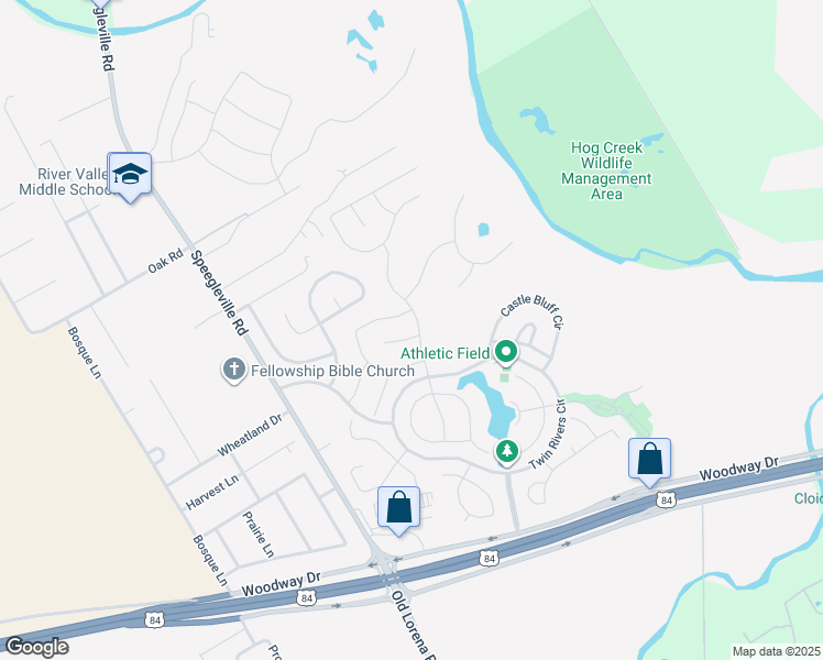 map of restaurants, bars, coffee shops, grocery stores, and more near 1101 Milford Drive in Woodway