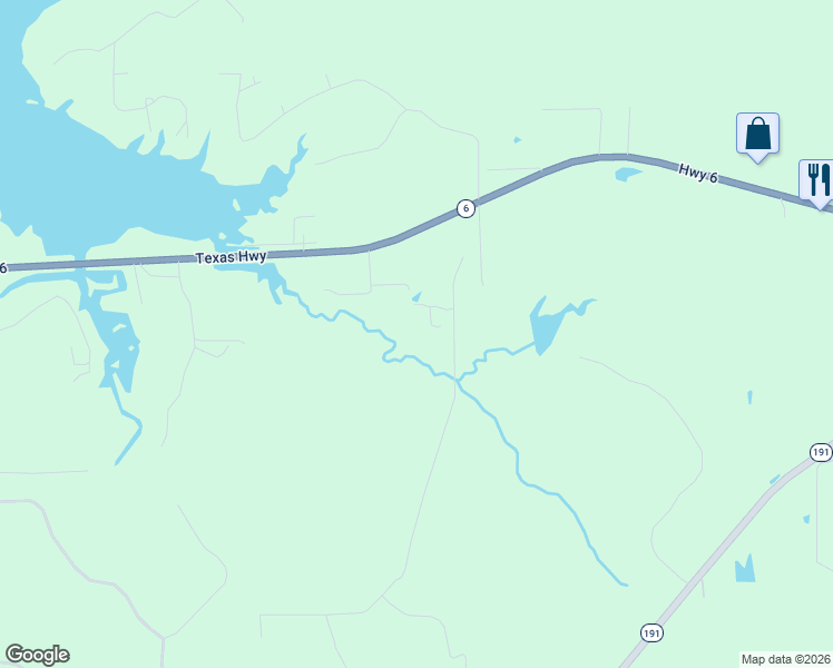 map of restaurants, bars, coffee shops, grocery stores, and more near 216 Johnson Lane in Many