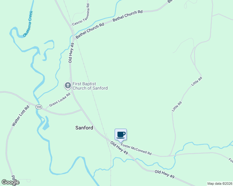 map of restaurants, bars, coffee shops, grocery stores, and more near in Sanford