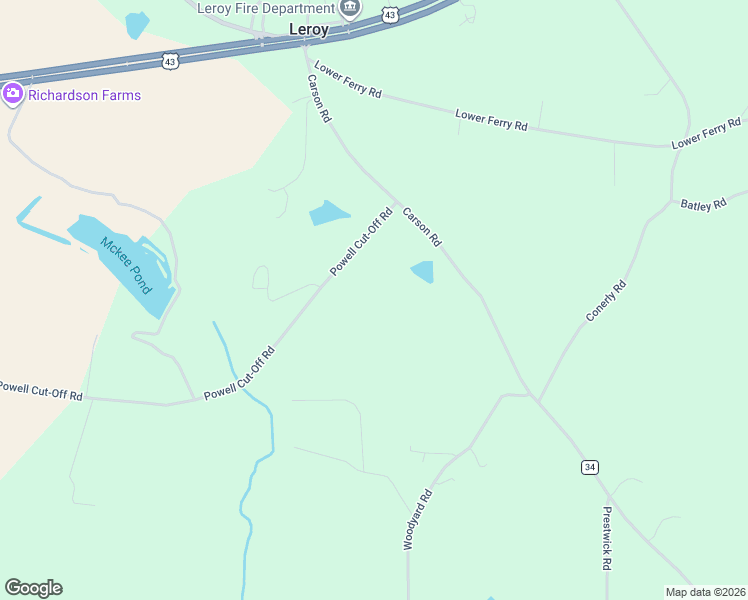 map of restaurants, bars, coffee shops, grocery stores, and more near in Leroy