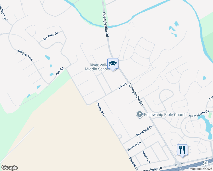 map of restaurants, bars, coffee shops, grocery stores, and more near 912 Princess Diana Drive in McGregor
