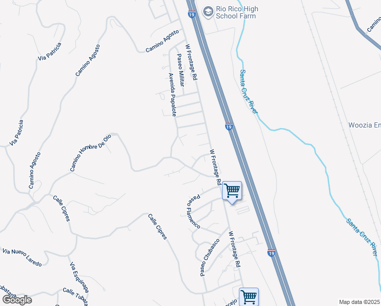 map of restaurants, bars, coffee shops, grocery stores, and more near 1299 Imuris Court in Rio Rico