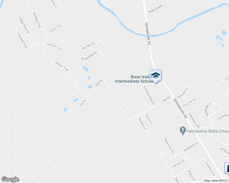 map of restaurants, bars, coffee shops, grocery stores, and more near 1010 Briar Glen Circle in McGregor