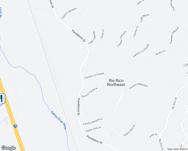map of restaurants, bars, coffee shops, grocery stores, and more near 277 Camino La Pasida in Rio Rico