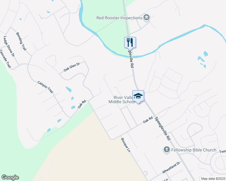 map of restaurants, bars, coffee shops, grocery stores, and more near 1036 Princess Diana Drive in McGregor