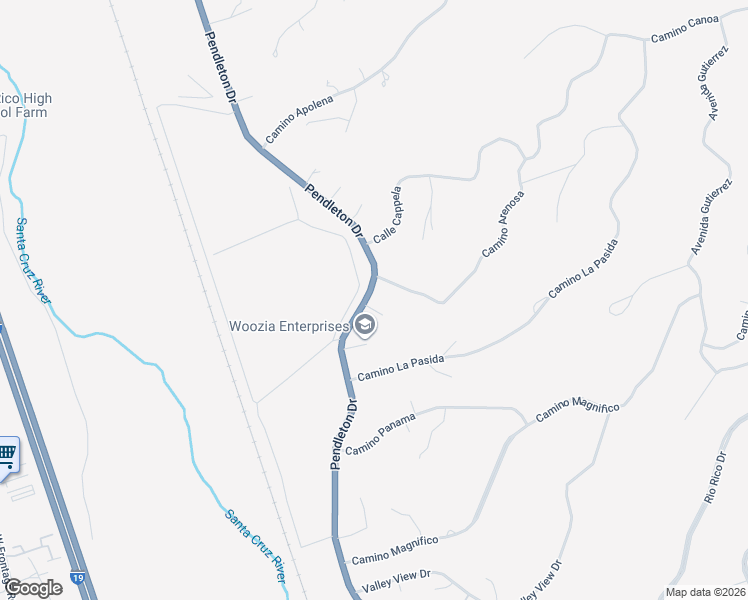 map of restaurants, bars, coffee shops, grocery stores, and more near 1399 Pendleton Drive in Rio Rico