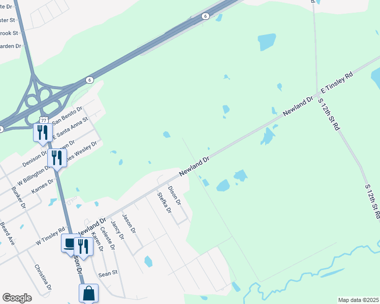 map of restaurants, bars, coffee shops, grocery stores, and more near 712 North Hillview Drive in Robinson