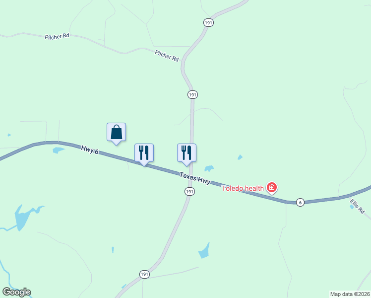 map of restaurants, bars, coffee shops, grocery stores, and more near 29900 Louisiana 191 in Many