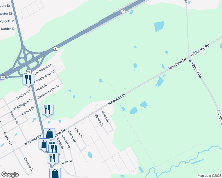map of restaurants, bars, coffee shops, grocery stores, and more near 712 North Hillview Drive in Robinson