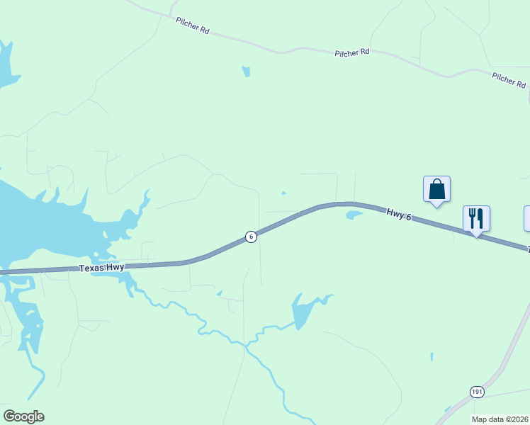 map of restaurants, bars, coffee shops, grocery stores, and more near 198 Lovelady Drive in Many