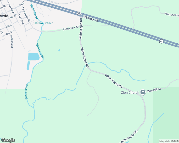 map of restaurants, bars, coffee shops, grocery stores, and more near 590 White Apple Road in Roxie