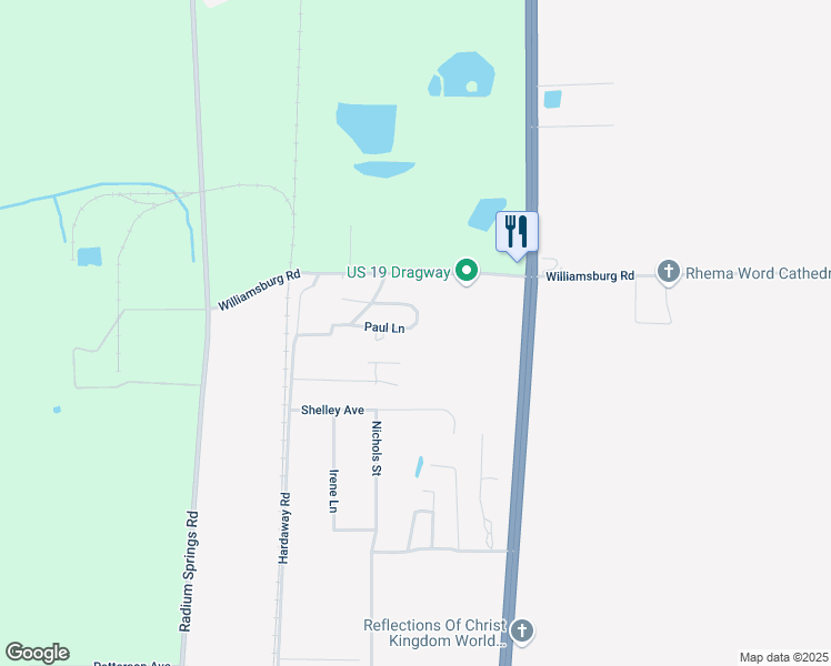 map of restaurants, bars, coffee shops, grocery stores, and more near 1227 Paul Lane in Albany