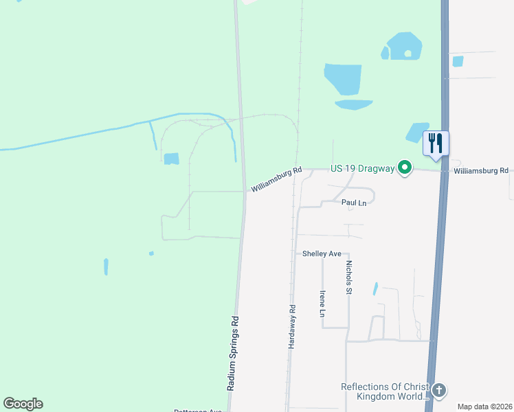 map of restaurants, bars, coffee shops, grocery stores, and more near 1100-1176 Williamsburg Rd in Albany