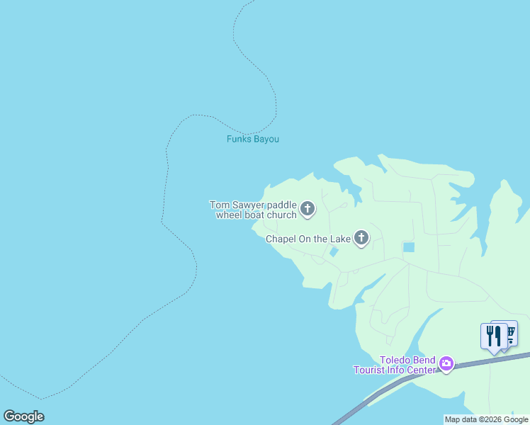 map of restaurants, bars, coffee shops, grocery stores, and more near 1300 Merritt Mountain Road in Many