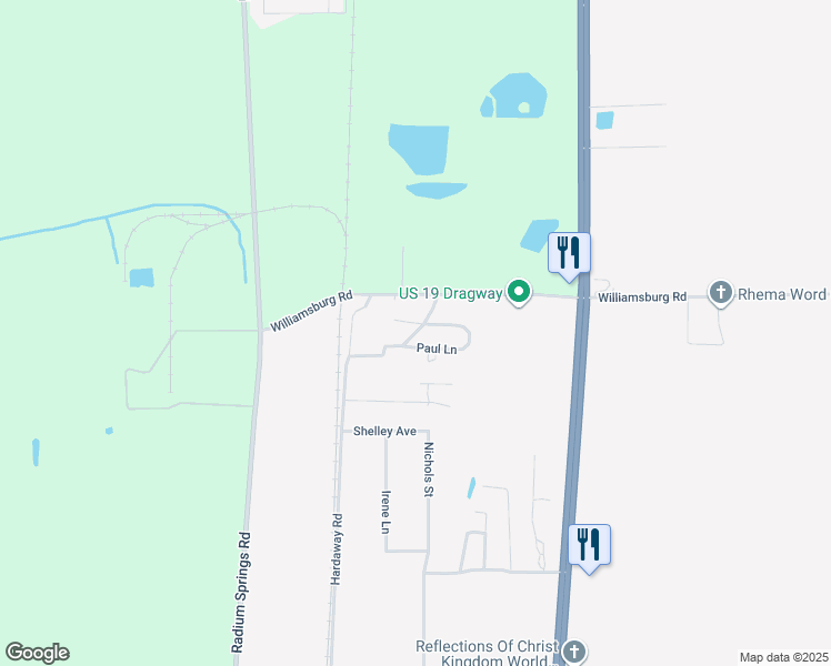 map of restaurants, bars, coffee shops, grocery stores, and more near 1708 Doug Ln in Albany
