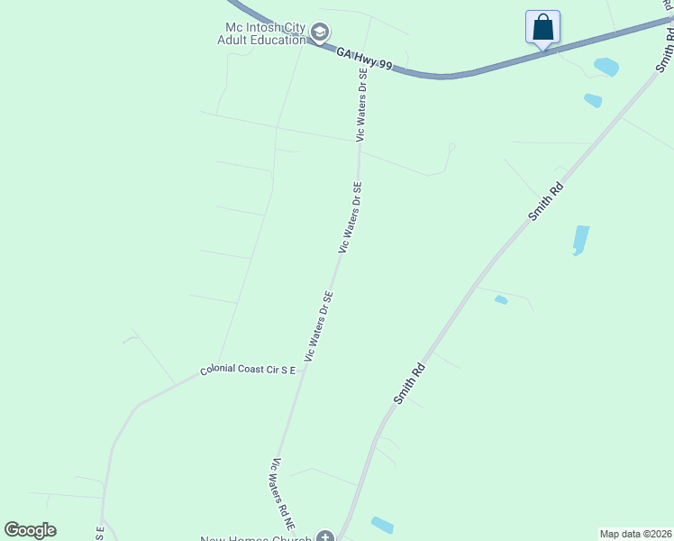 map of restaurants, bars, coffee shops, grocery stores, and more near 1614 Vic Waters Drive Southeast in Townsend