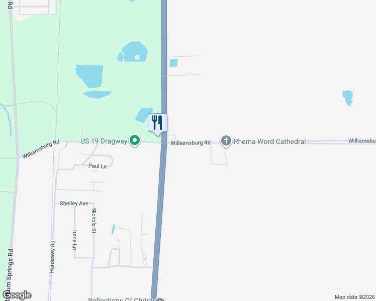 map of restaurants, bars, coffee shops, grocery stores, and more near 1706 Liberty Expressway in Albany