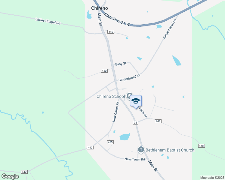 map of restaurants, bars, coffee shops, grocery stores, and more near El Camino West in Chireno