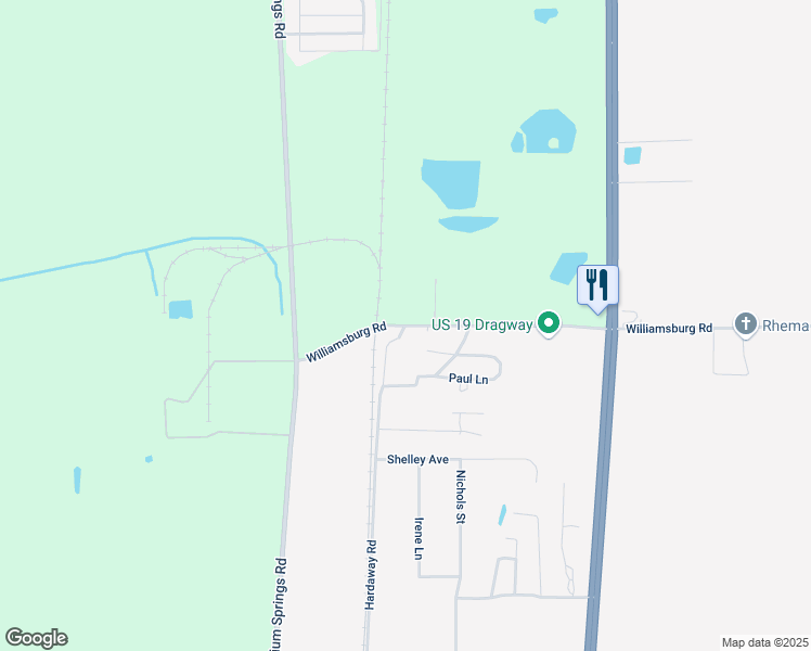map of restaurants, bars, coffee shops, grocery stores, and more near 1213 Williamsburg Road in Albany
