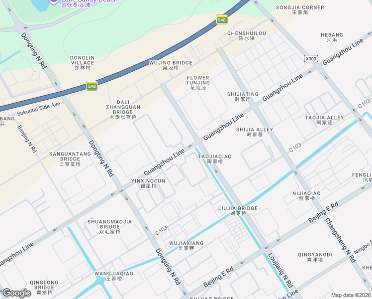 map of restaurants, bars, coffee shops, grocery stores, and more near Guang Zhou Dong Lu in Su Zhou Shi