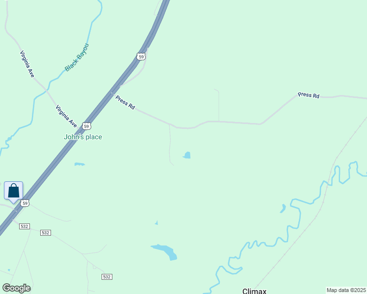 map of restaurants, bars, coffee shops, grocery stores, and more near 452 County Road 525 in Nacogdoches