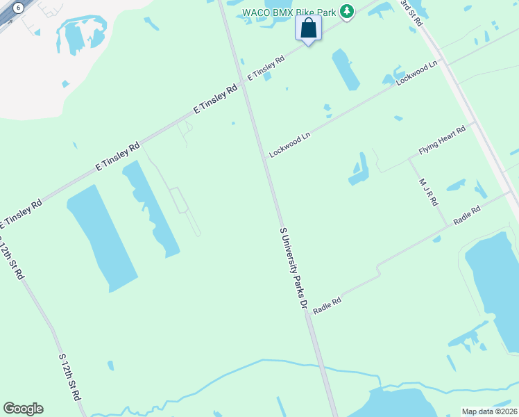 map of restaurants, bars, coffee shops, grocery stores, and more near 5880 South University Parks Drive in Waco