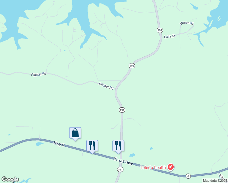 map of restaurants, bars, coffee shops, grocery stores, and more near 29446-29716 Highway 191 in Many