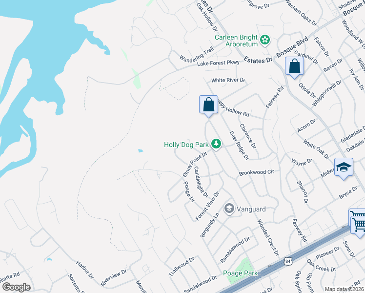 map of restaurants, bars, coffee shops, grocery stores, and more near 810 Forest Oaks Cir in Waco