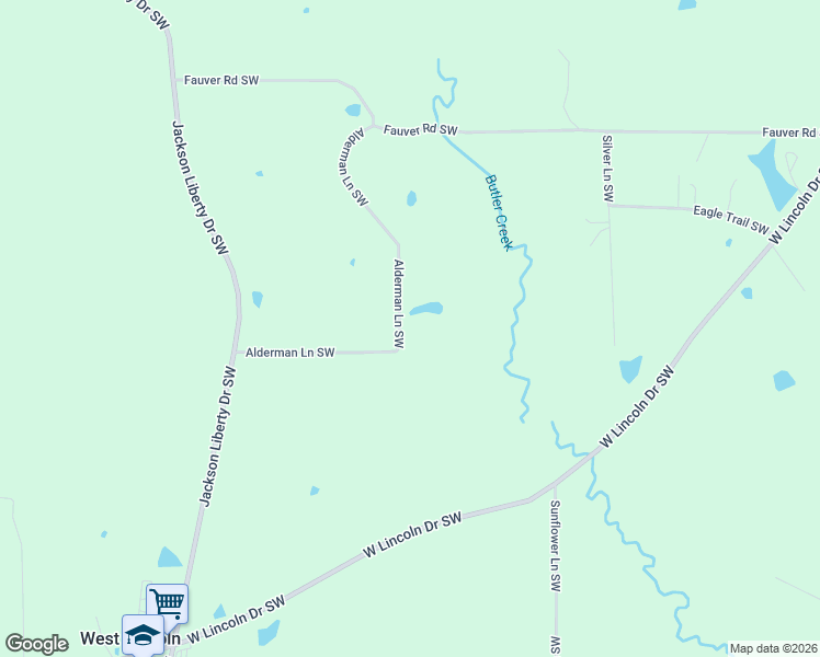 map of restaurants, bars, coffee shops, grocery stores, and more near 600-798 Alderman Lane Southwest in Brookhaven