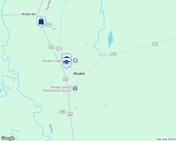 map of restaurants, bars, coffee shops, grocery stores, and more near in Woden